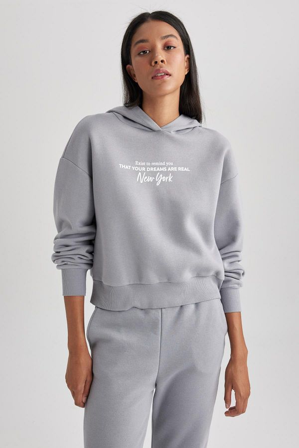 Thick hooded sweatshirt best sale