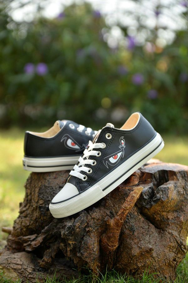 Dunlop Unisex Winter Waterproof Anti Slip EVA Sole Lightweight Orthopedic Skin Leather Black Style Short Converse Trendyol