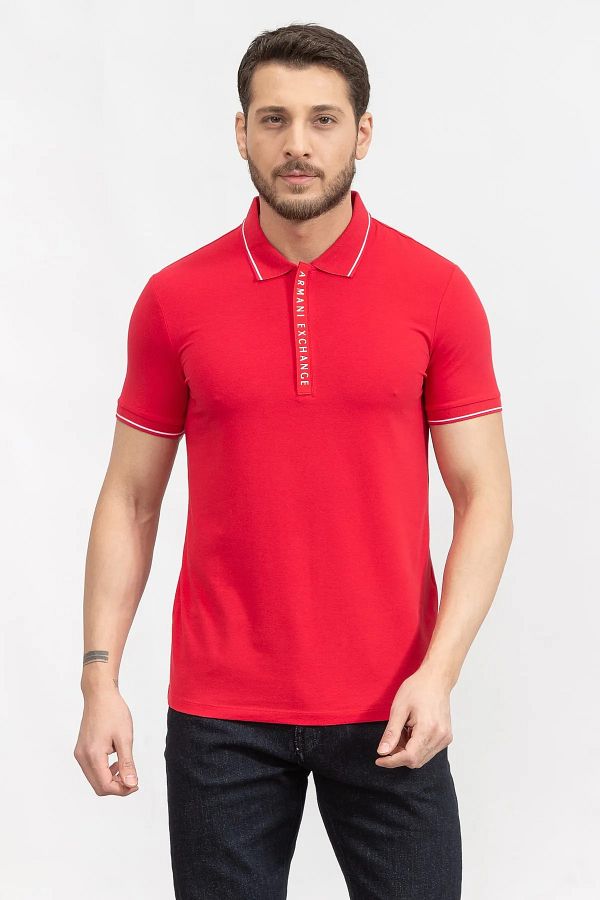Armani Exchange Red Men s Polo Collar T shirt Trendyol
