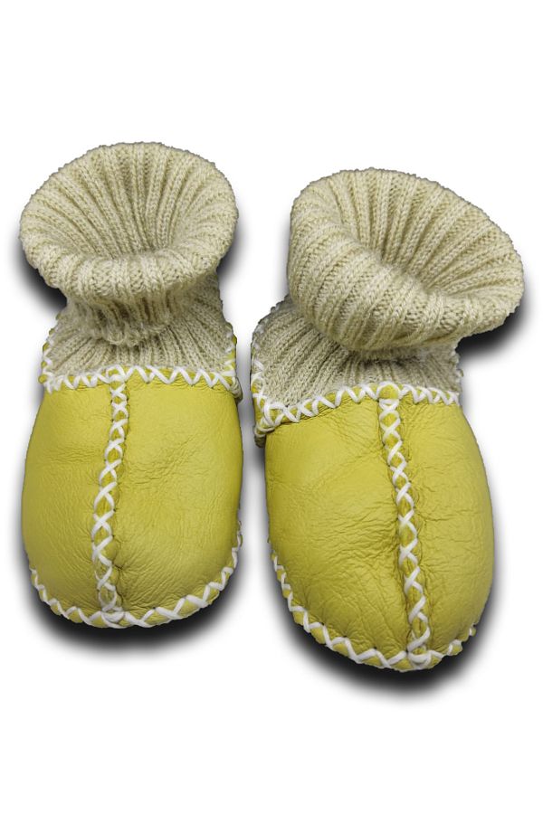 Ponea Organic Lambskin Baby Booties Trendyol