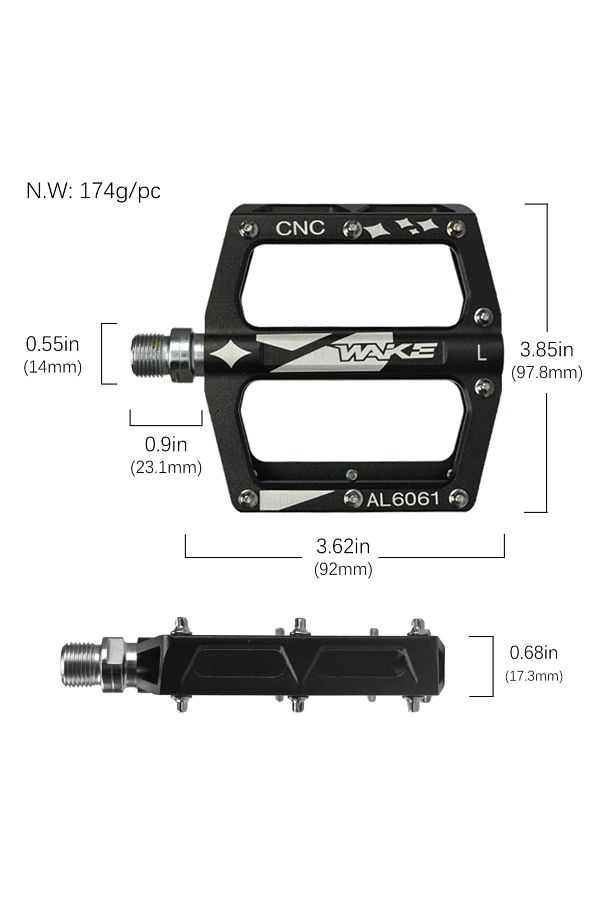 Asroya Wake Aluminum Bearing Non Slip Wide Bicycle Platform Pedal with 8 Spikes Pedal Bicycle Spare Part Trendyol