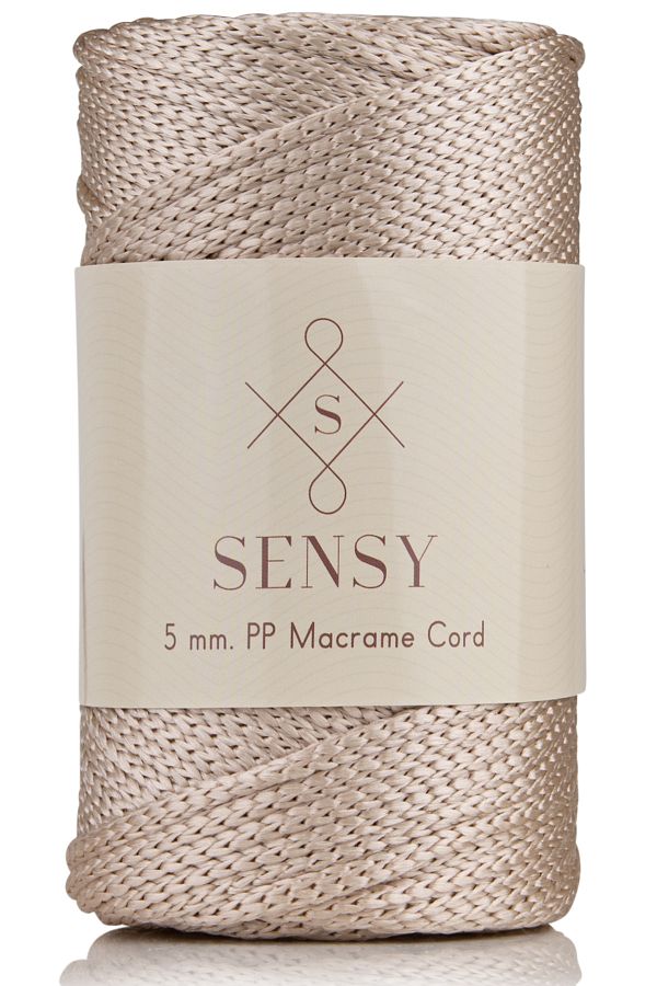 SENSY-5 Mm - 400 gr Polyester Macrame Thread Milk Coffee 95 M Polyester Macrame Thread Supla Thread And Bag Thread 1