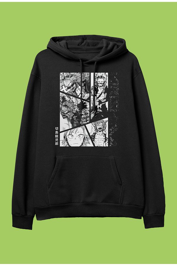 ZOKAWEAR My Hero Academia Eijiro Kirishima anime character printed hooded sweatshirt hoodie Trendyol