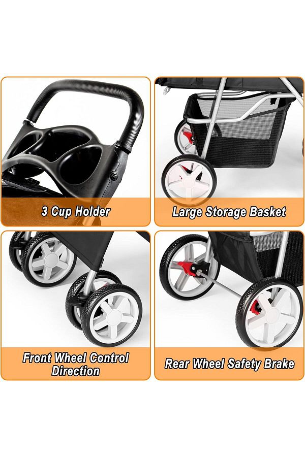 Display4top Dog Cat Travel Stroller Pet Stroller Trendyol