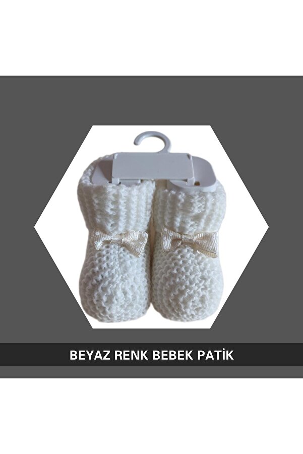 Sahi Aksesuar Beyaz Renk Bebek Patik