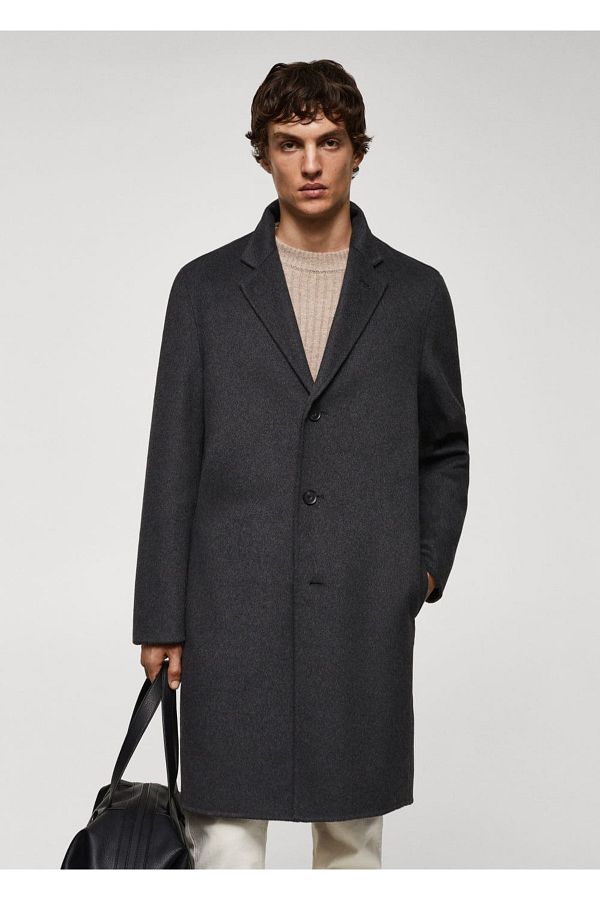 MANGO Man-Handmade Recycled Wool Overcoat 1