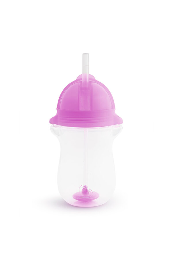 Munchkin Tıklama Kilitli Uçlu Pipetli Alıştırma Bardağı, 12ay , 296ml, Mor, 1 Adet