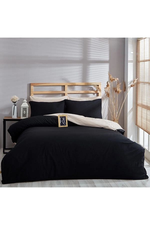 esseHM-Plain Cotton Single Duvet Cover Set (WITHOUT BED) 1