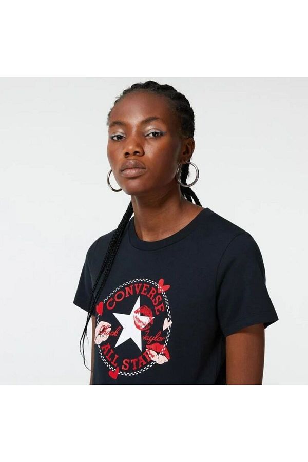 Red converse t shirt women's shop