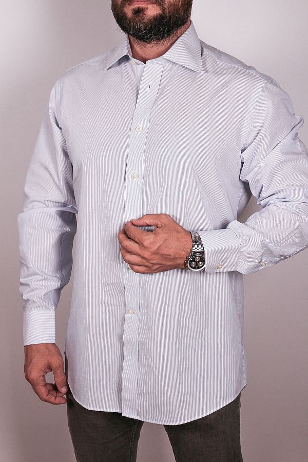 Camicissima Light Blue Striped White Non Iron Regular Fit Men s Shirt Trendyol