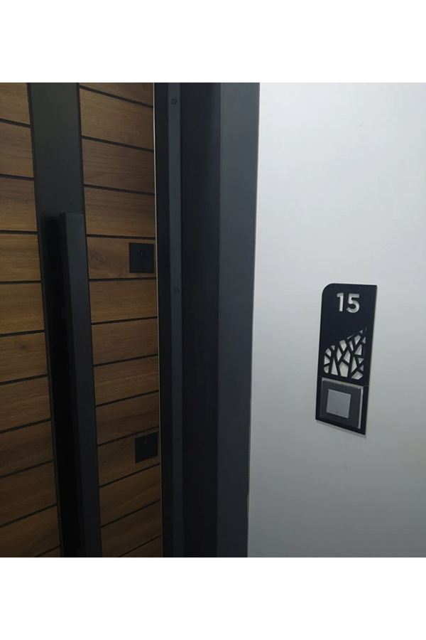 PEARGE HEDİYELİK-Decorative Apartment Door Number - Style Owner Design 1
