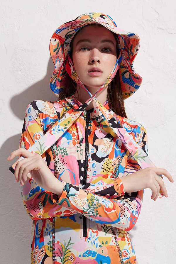 Manuka-LINKED BUCKET HAT ABSTRACT 1