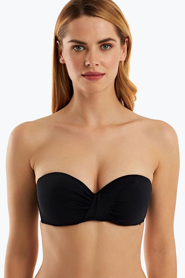 AYYILDIZ 63549 Black Strapless Bikini Top Trendyol