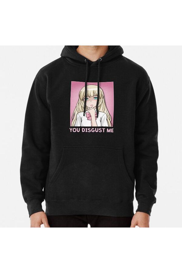 Disgusted anime girl hoodie 2025