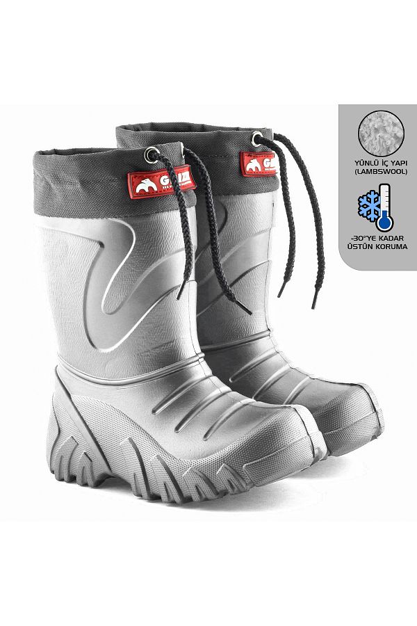 Furry rain boots top