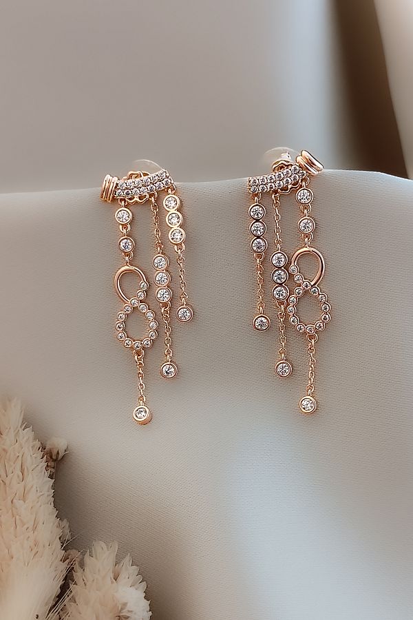 cosita Gold Special Design Infinity Detail Stone Embellished