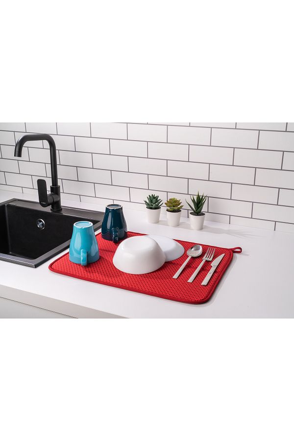 Red dish mat best sale