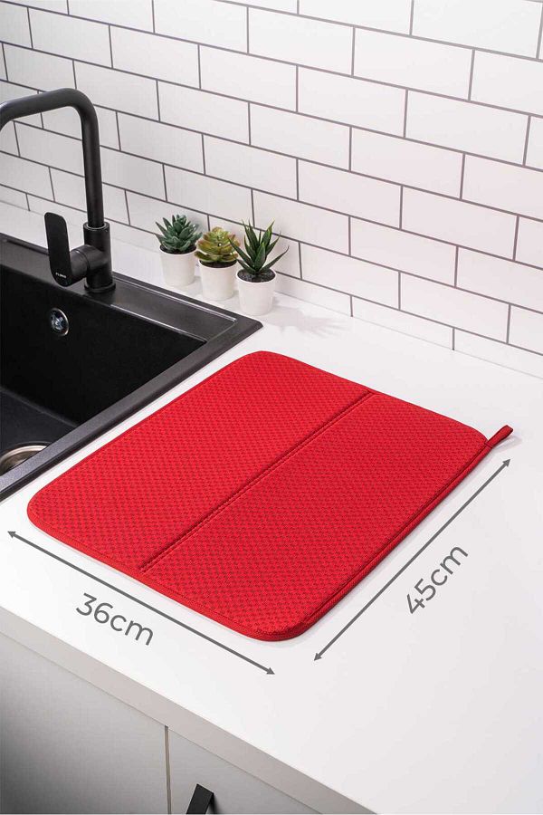 Red dish mat sale