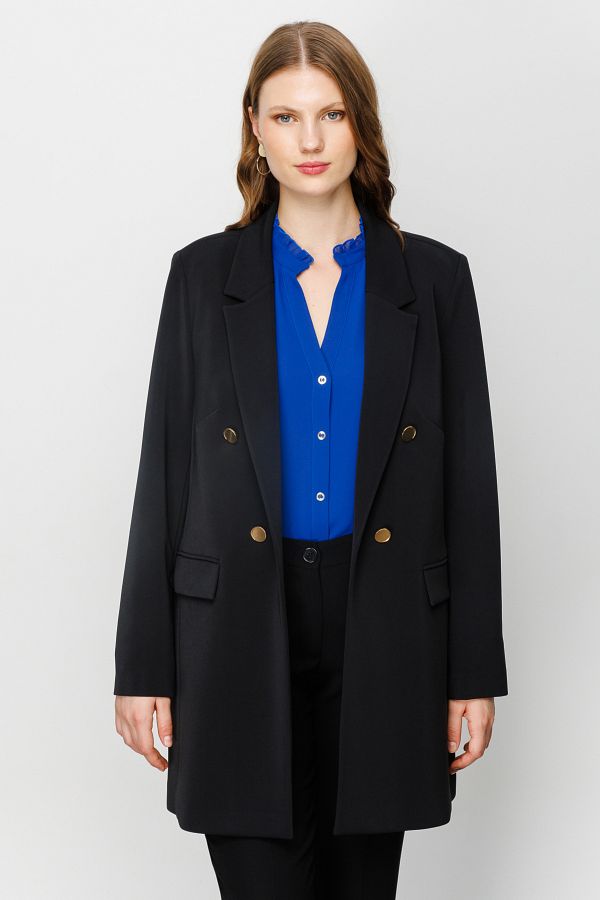 Ekol Long Blazer Jacket Trendyol