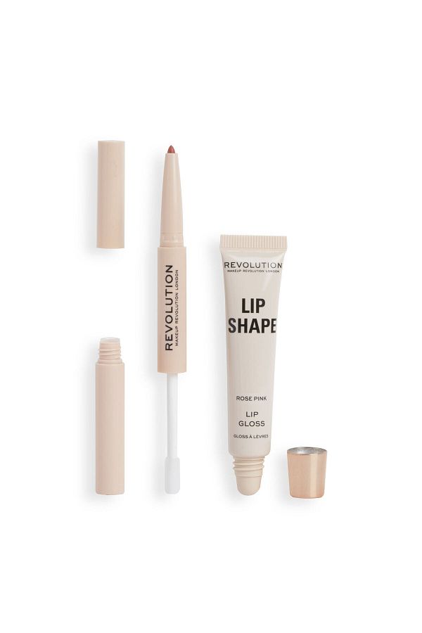 Revolution-Lip Shape Lip Kit Rose Pink 1