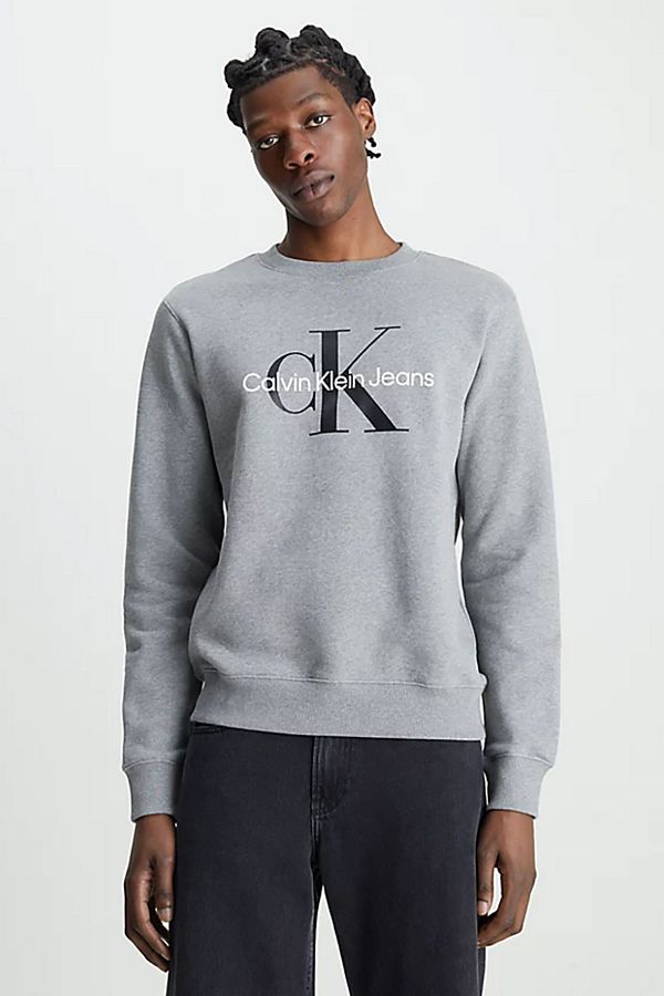 Gray calvin klein sweatshirt hotsell