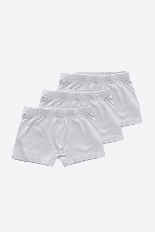 Malabadi-Boy's White 3 Pack Cotton Elastane Boxers 209 1