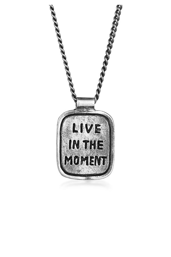 HAZE & GLORY-Halskette Dog Tag Gravur - The Moment 925 Silber 1