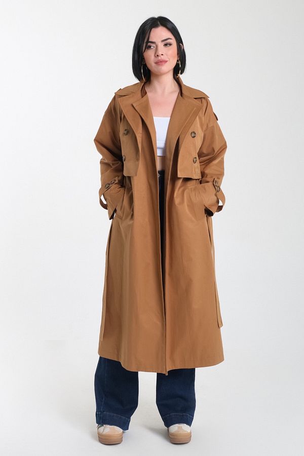 SADE-Design three different-use coffee Trench Coat 1