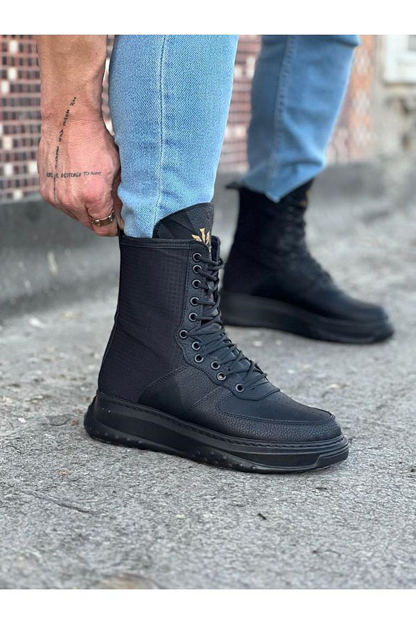 BZ Moda B012 ST Lace Up Orthopedic Sole Water and Cold Resistant Men s Winter Boots Black Trendyol