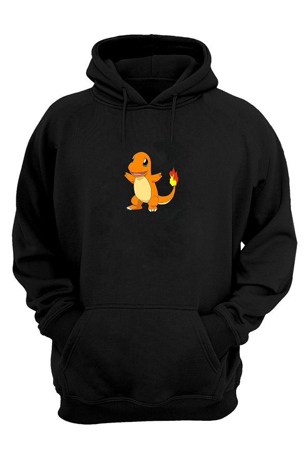 THEWERT Unisex Pokemon Charmander Black Regular Fit Sweatshirt Trendyol