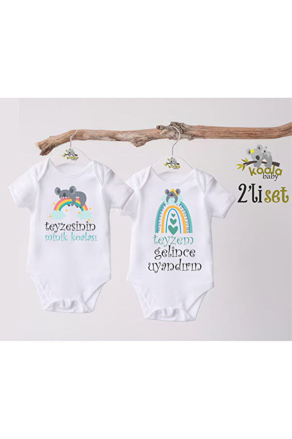 CACTUS COLLECTION Koala Baby TEYZE YAZILI 2Lİ Bebek Body Zıbın