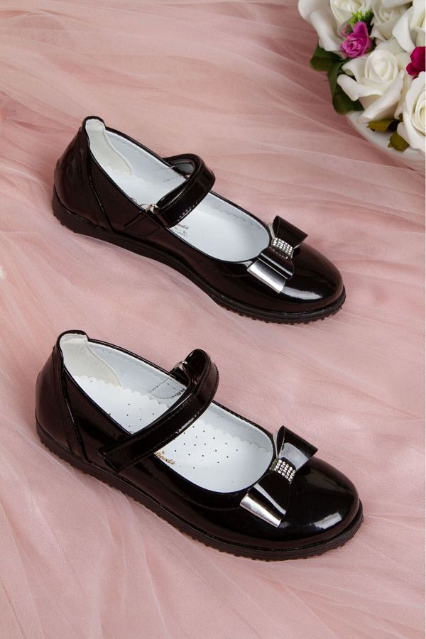 Shiny black school shoes hot sale