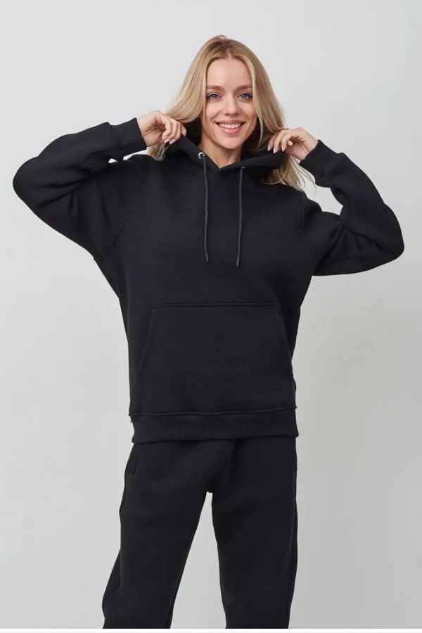 Simyon Women s Oversize Thick Hooded Kangaroo Pocket Sweatshirt Trendyol