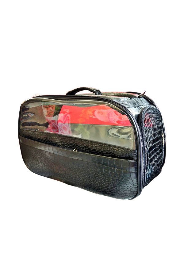 Boldy-Cat Dog Carrier Bag Foldable Dog Carrier Bag with Mesh Transparent Pet Carrier Bag with Strap 1
