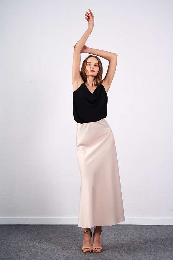 Kari satin midi skirt 2025