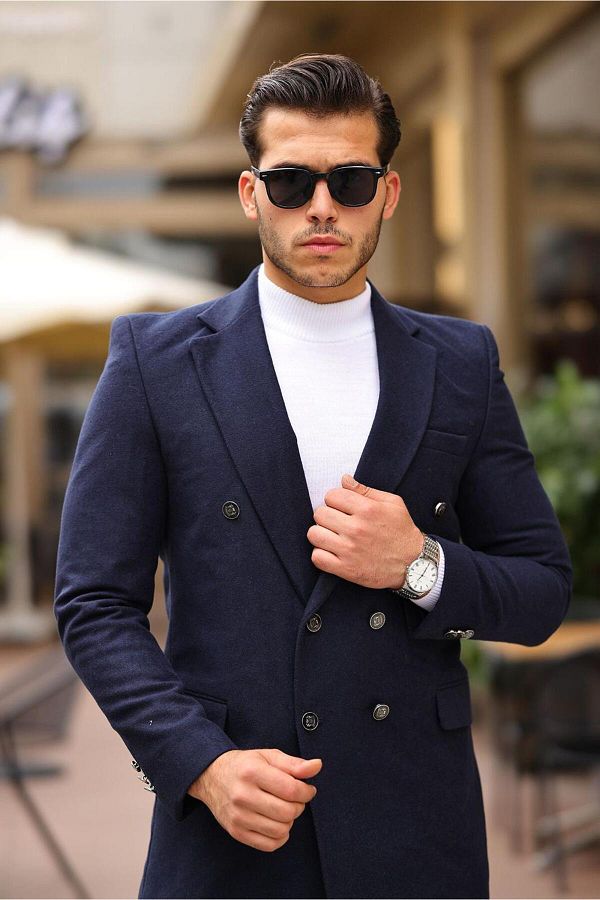 Mens double breasted cashmere overcoat shop