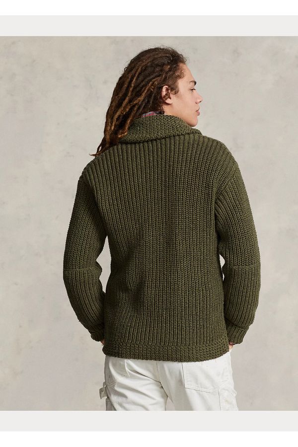 Ralph Lauren Distressed Linen Cotton Shawl Cardigan Trendyol