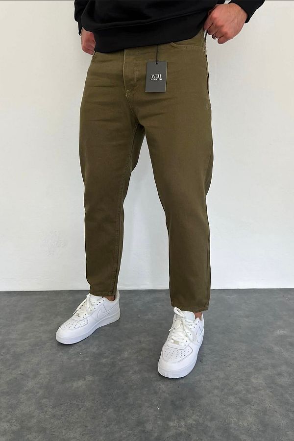 BYNO61MAN Boyfriend Comfortable Fit Khaki Color Jeans Trendyol