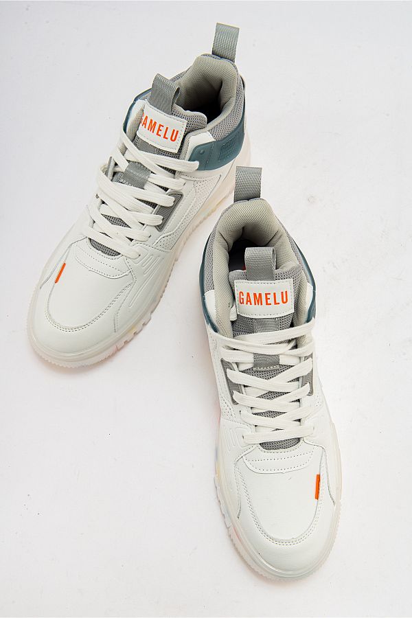 GAMELU Frey Boots Men s White Smoked Detail Daily Orthopedic Memory Sole Sports Sneakers Trendyol