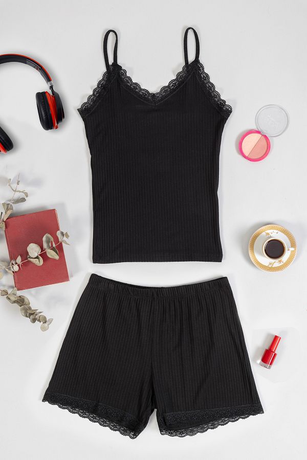 macharelbasic-SET DE NOAPTE PENTRU FEMEI CROP ATLET CU PANTOR SORRT 1