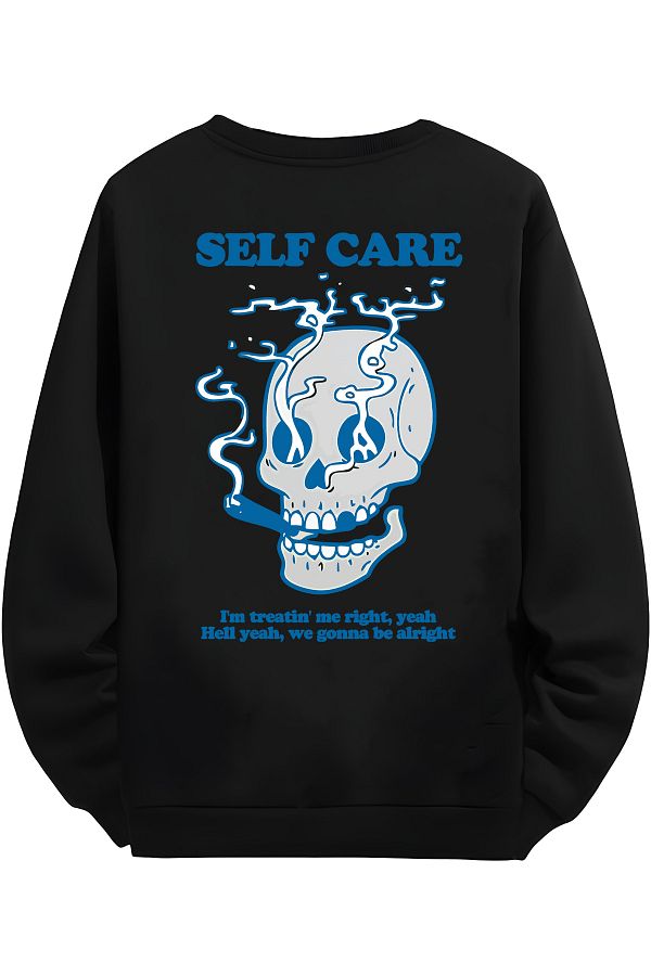 MAGORS Mac Miller Black Sweatshirt with Swimming Design Trendyol