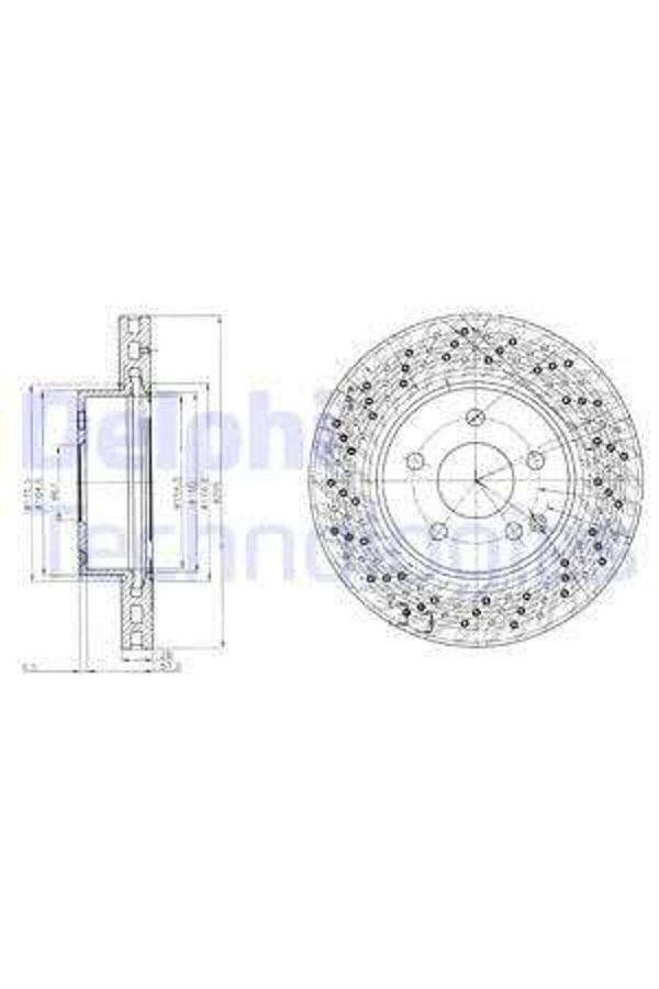 DELPHİ-BRAKE DISK ON 5D 295MM W204 C SERIES 07--DELPHI BG4142C 1