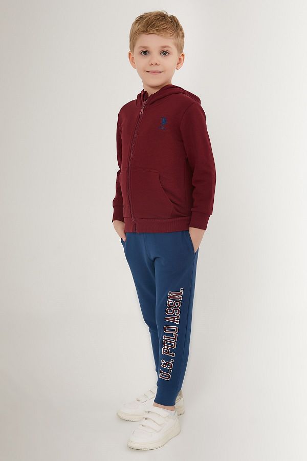 U.S. Polo Assn. Boy s Licensed Zippered USPA Detailed Tracksuit Set Trendyol