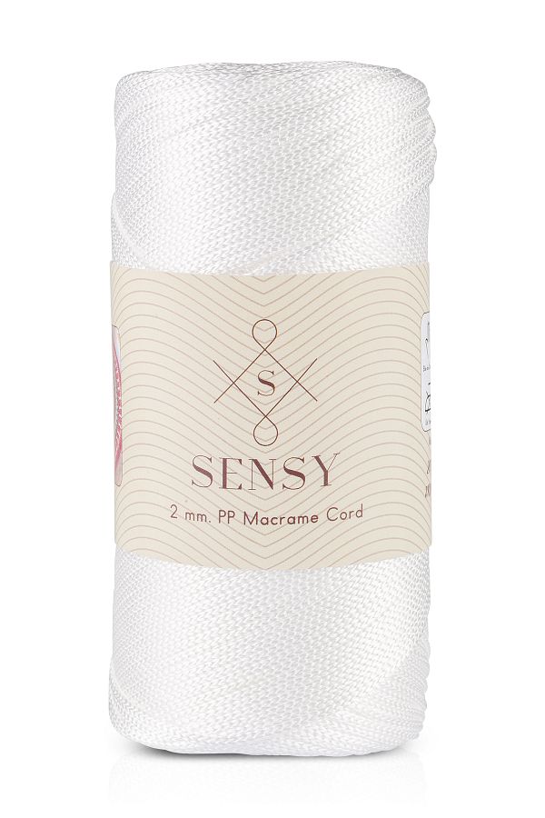 SENSY-2 Mm - 200 gr Polyester Macrame Thread White 230 M Polyester Macrame Thread Suppla Rope And Bag Thread 1
