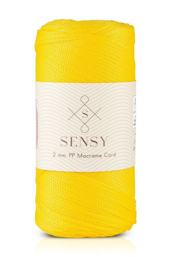 SENSY-2 Mm - 200 gr Polyester Macrame Thread Yellow 230 M Polyester Macrame Thread Suppla Rope And Bag Thread 1