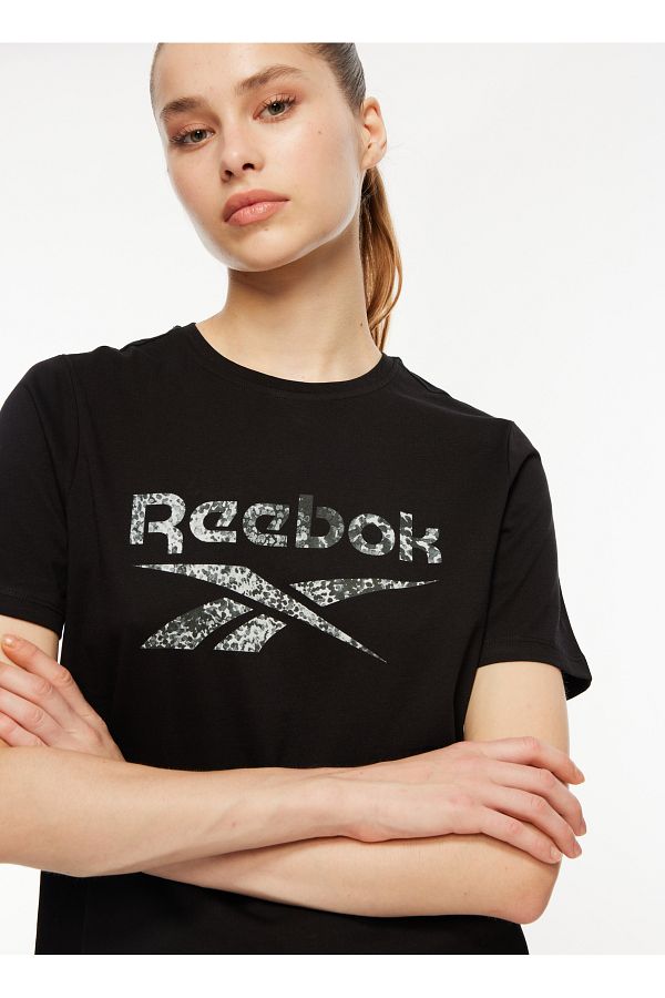 Reebok Women s Round Neck Black T Shirt MODERN SAFARI GRAPHIC II3216 Trendyol