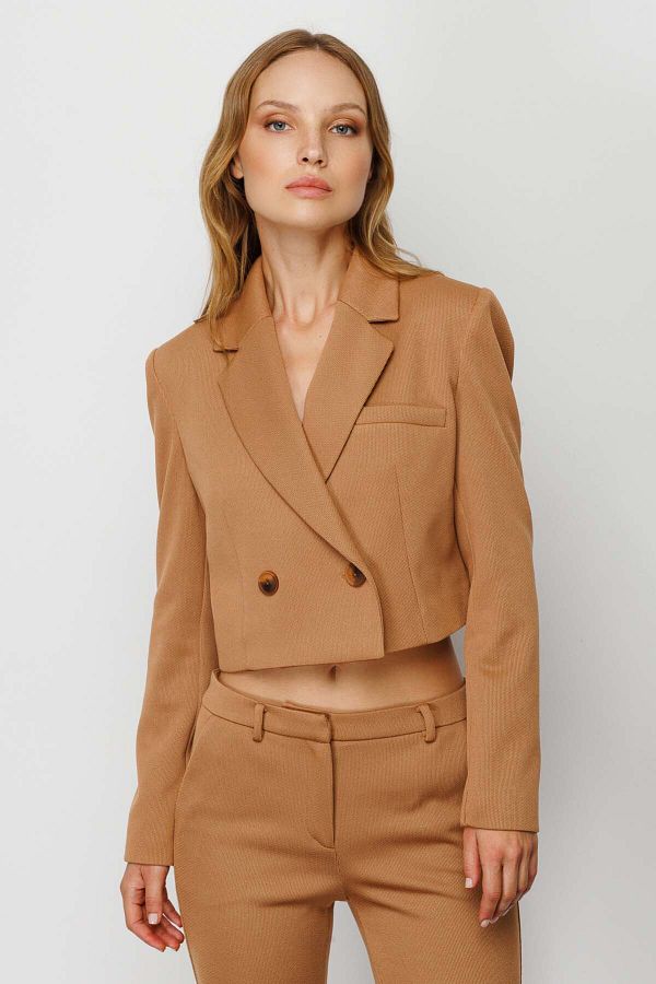 Short camel jacket womens clearance