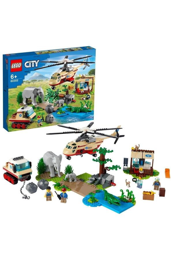 LEGO City Vahşi Hayvan Kurtarma Operasyonu 60302 - Yaratıcı Oyuncak Yapım Seti (525 Parça)