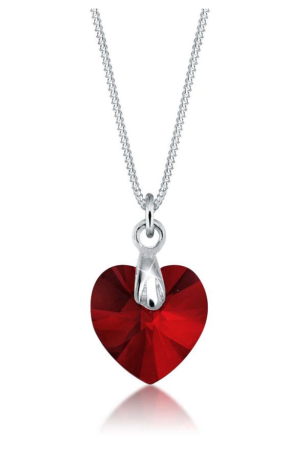 ELLI-Halskette Herz Liebe Kristall 925 Silber 1