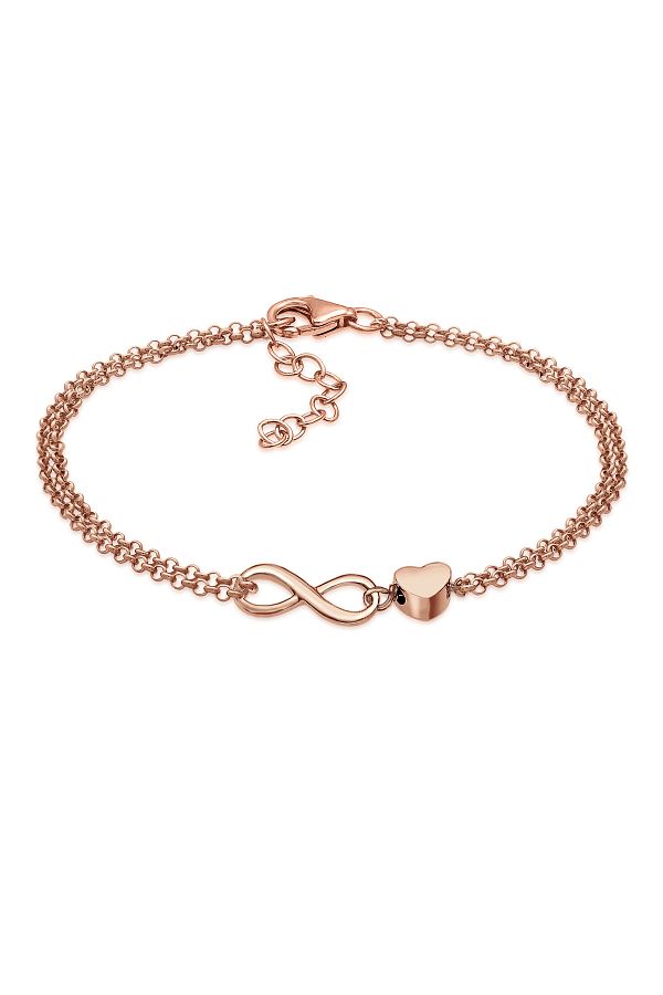 ELLI-Damenarmband – 925er Sterlingsilber, Herz, Liebe, Unendlichkeit 1